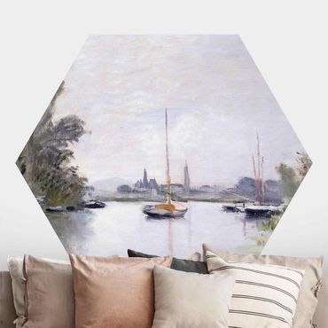 Self-adhesive hexagonal pattern wallpaper - Claude Monet - Argenteuil