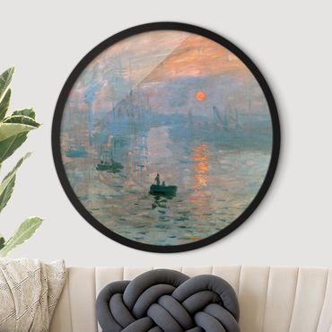 Circular framed print - Claude Monet - Impression