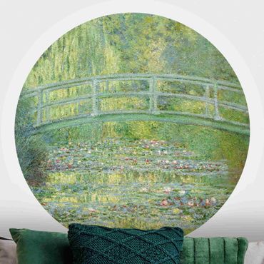 Self-adhesive round wallpaper - Claude Monet - Japanese Bridge