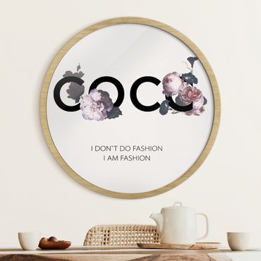 Circular framed print - COCO - I don´t do fashion Rosen