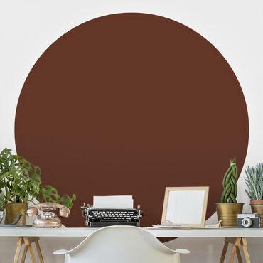 Self-adhesive round wallpaper - Colour Chocolate
