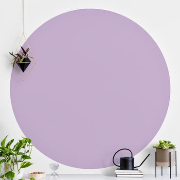 Self-adhesive round wallpaper - Colour Lavender