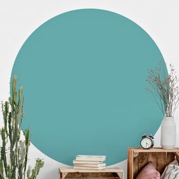 Self-adhesive round wallpaper kids - Colour Turquoise