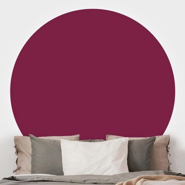 Self-adhesive round wallpaper - Colour Wine Red