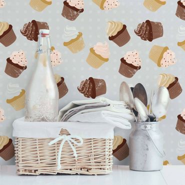 Wallpaper - Cupcakes Design Pattern