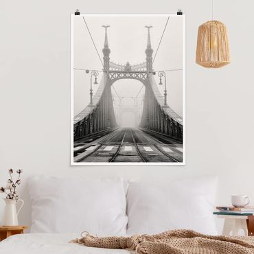 Poster architecture & skyline - Bridge in Budapest