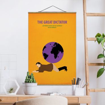 Fabric print with poster hangers - Film Poster The Great Dictator