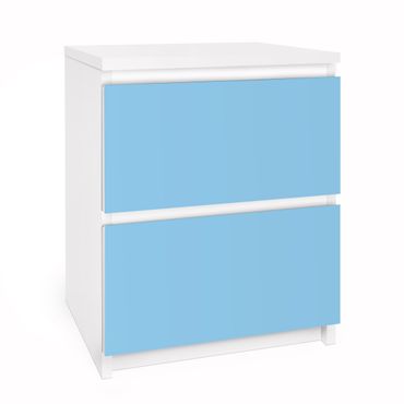 Adhesive film for furniture IKEA - Malm chest of 2x drawers - Colour Light Blue