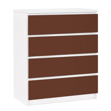 Adhesive film for furniture IKEA - Malm chest of 4x drawers - Colour Chocolate