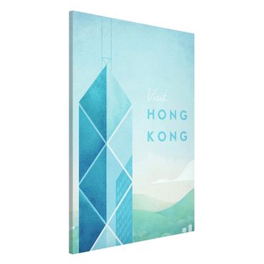 Magnetic memo board - Travel Poster - Hong Kong