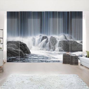 Sliding panel curtains set - Waterfall In Finland