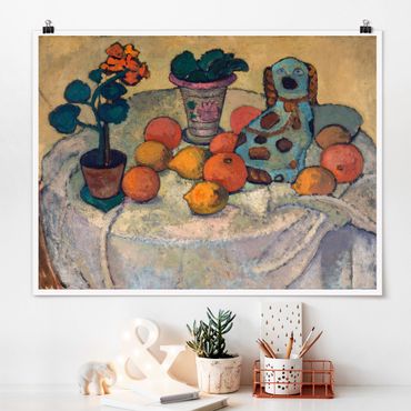 Poster - Paula Modersohn-Becker - Still Life With Oranges And Stoneware Dog