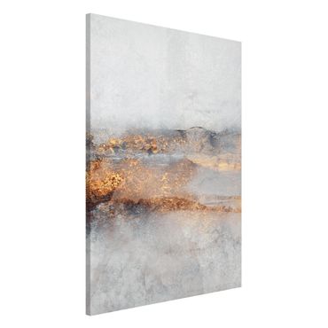 Magnetic memo board - Gold Grey Fog