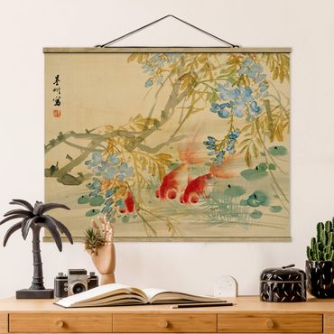 Fabric print with poster hangers - Ni Tian - Goldfish