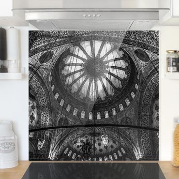 Glass Splashback - The Domes Of The Blue Mosque - Square 1:1