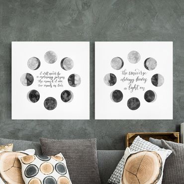 Print on canvas - Ode To The Moon Set I