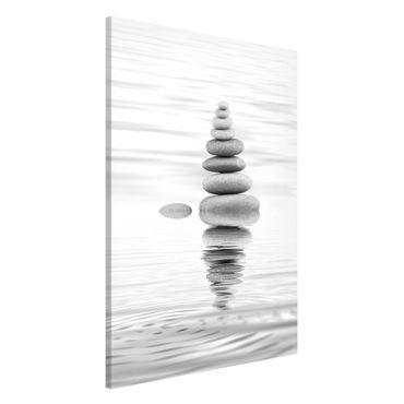 Magnetic memo board - Stone Tower In Water Black And White