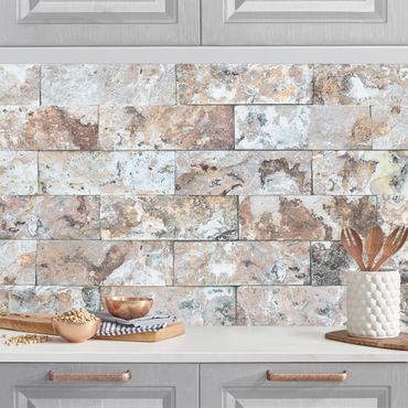 Kitchen wall cladding - Natural Marble Stone Wall