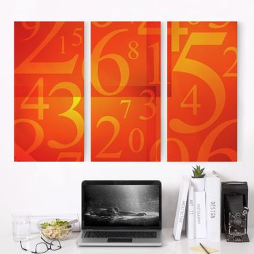 Print on canvas 3 parts - Many Numbers