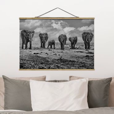 Fabric print with poster hangers - Large Familiy