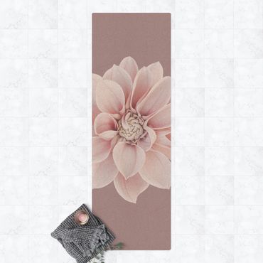 Cork mat - Dahlia Flower Lavender White Pink - Portrait format 1:3