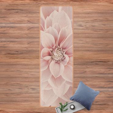 Yoga mat - Dahlia In Powder Pink