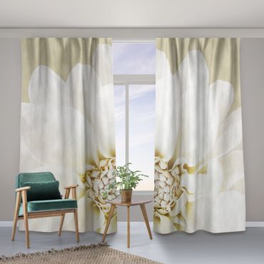 Curtain - Dahlia White Pastel Sand Colours