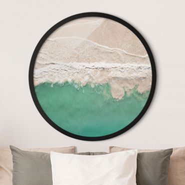 Circular framed print - The Ocean