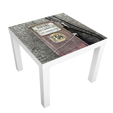 Adhesive film for furniture IKEA - Lack side table - Gas station