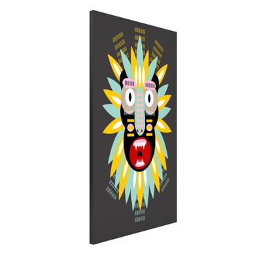 Magnetic memo board - Collage Ethnic Mask - King Kong