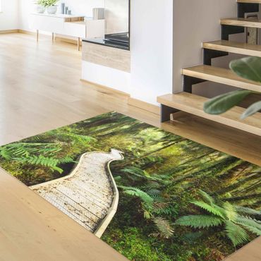 Vinyl Floor Mat - Path In The Jungle - Landscape Format 3:2
