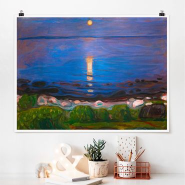 Poster - Edvard Munch - Summer Night By The Beach