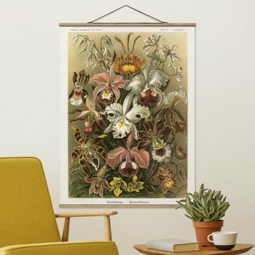 Fabric print with poster hangers - Vintage Board Orchid
