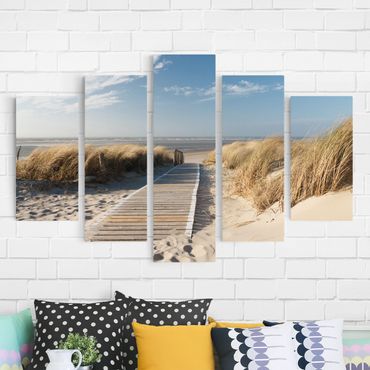 Print on canvas 5 parts - Baltic Sea Beach