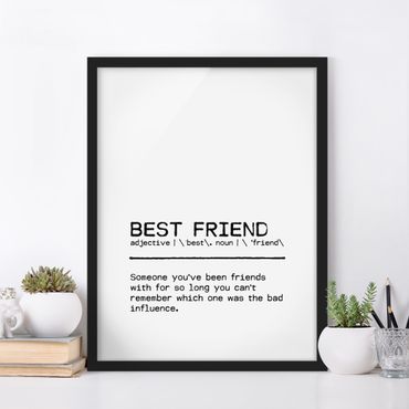 Framed poster - Definition Best Friend