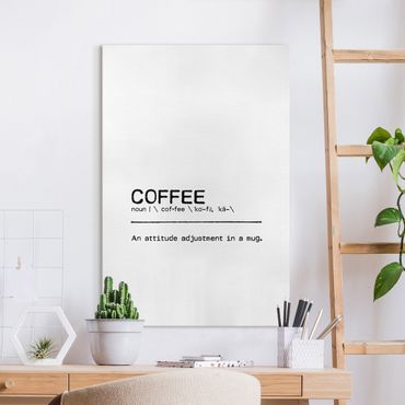 Canvas print - Definition Coffee Attitude