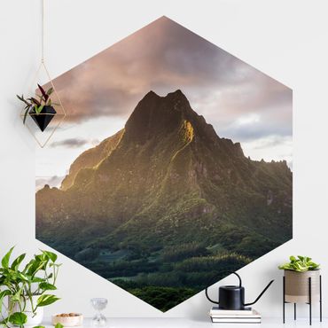 Self-adhesive hexagonal pattern wallpaper - The Mountain