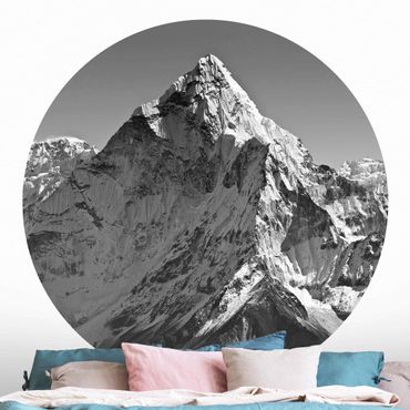 Self-adhesive round wallpaper - The Himalayas II