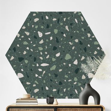 Self-adhesive hexagonal pattern wallpaper - Detailed Terrazzo Pattern Messina