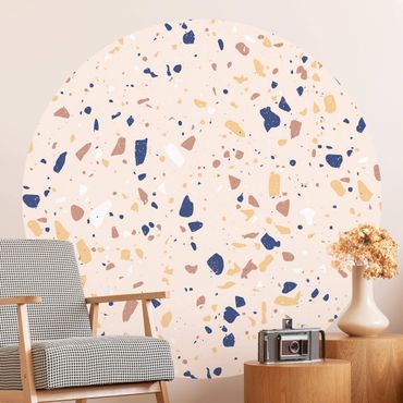 Self-adhesive round wallpaper - Detailed Terrazzo Pattern Padua