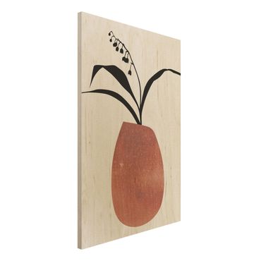 Print on wood - Graphical Plant World - Lily Of The Valley
