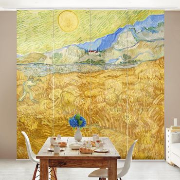 Sliding panel curtains set - Vincent Van Gogh - The Harvest, The Grain Field