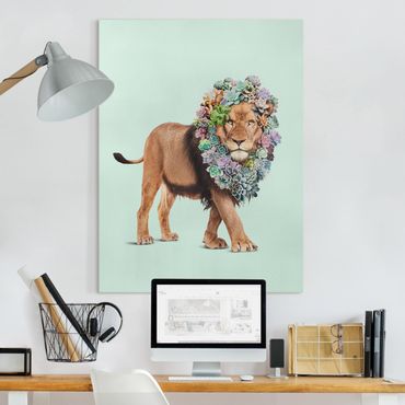 Canvas print - Lion With Succulents
