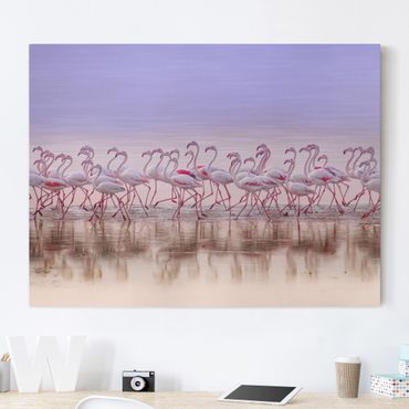 Print on canvas - Flamingo Party