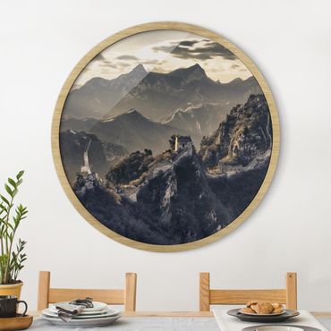 Circular framed print - The Great Wall Of China