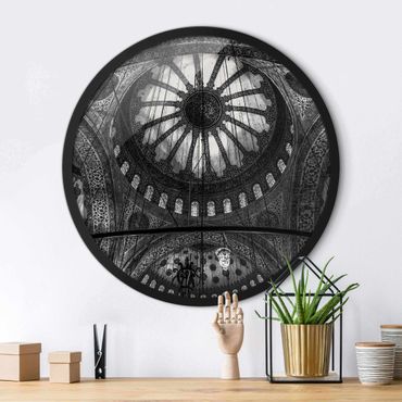 Circular framed print - The Domes Of The Blue Mosque
