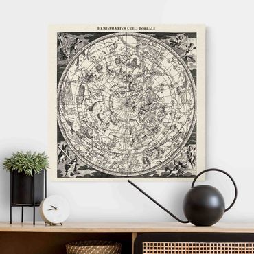 Natural canvas print - The Northern Hemisphere - Square 1:1