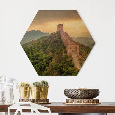 Alu-Dibond hexagon - The Infinite Wall Of China