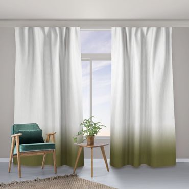 Curtain - Dip Dye Olive Green