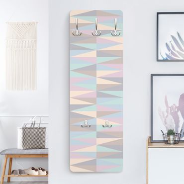 Coat rack - Triangles In Pastel Colours